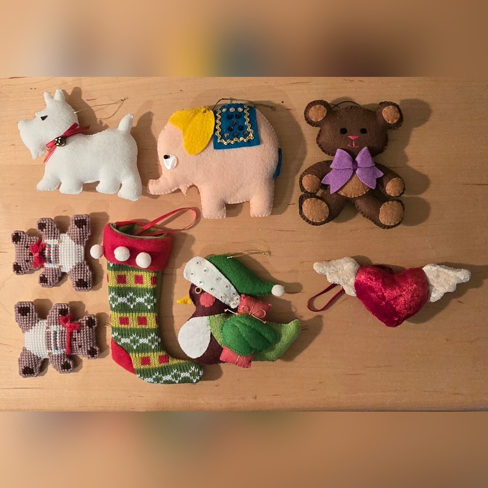 Bundle Of 8 Soft Ornaments